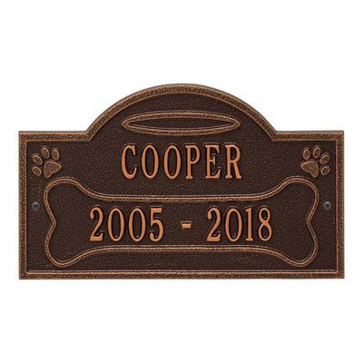 Bone and Halo Pet Copper Wall Plaque